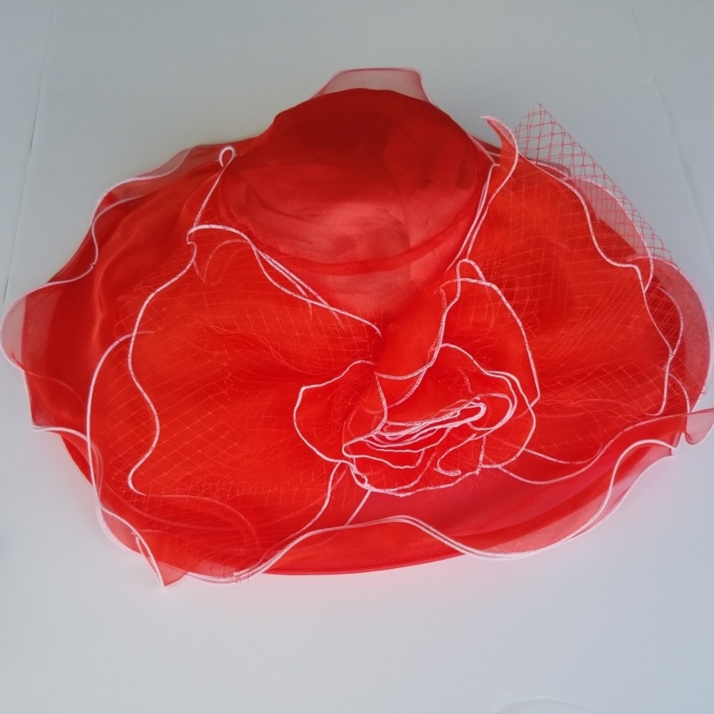 Red dress hat for church